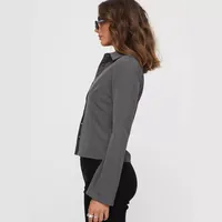 Wish Hot Selling Early Autumn Button Striped POLO Collar Long Sleeve High-end Women's Shirt Sexy Hot Girl All-match Top main image 4