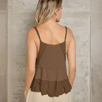 Wish  Explosions Casual Knitted Vest Base Women's Spring And Summer Irregular Stitching Spice Sling Sleeveless Top main image 4