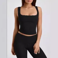 New  Y2K Vest Backless Lace Sexy Top Solid Color Thread Square Neck Fashion Sling Clothes main image 2