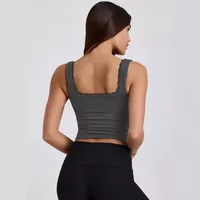 New  Y2K Vest Backless Lace Sexy Top Solid Color Thread Square Neck Fashion Sling Clothes main image 4