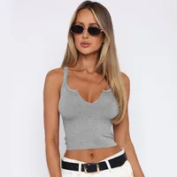 New Style Dopamine Wear Spice Girls Women's Vest Outer Wear Women's Summer Sweet And Spicy Style Small V-neck Y2K Slim-fit Top sku image 8