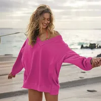 Wish  Hot Selling New  Women's Fashion Brand Pullover Sweater Jacket Loose Long Sleeve Top Knitted Shirt main image 2