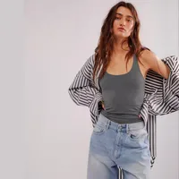 Hot-selling Simple Inner Vest Texture Covering Paramipes Tight Soft Y-shaped Shoulder Strap Slimming Lightweight Sling main image 3