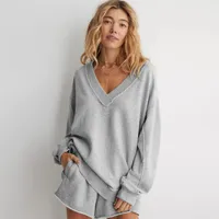 Wish  Hot Selling New  Women's Fashion Brand Pullover Sweater Jacket Loose Long Sleeve Top Knitted Shirt sku image 2