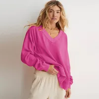 Wish  Hot Selling New  Women's Fashion Brand Pullover Sweater Jacket Loose Long Sleeve Top Knitted Shirt sku image 11