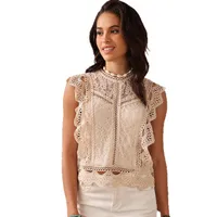 Women's Pullovers Tank Tops Lace Vintage Style French Style Solid Color main image 5