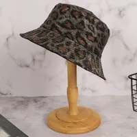 Women's Casual Retro Classic Style Leopard Wide Eaves Bucket Hat main image 1