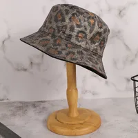 Women's Casual Retro Classic Style Leopard Wide Eaves Bucket Hat main image 3