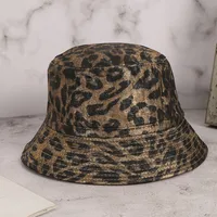 Women's Casual Retro Classic Style Leopard Wide Eaves Bucket Hat main image 6