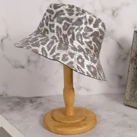 Women's Casual Retro Classic Style Leopard Wide Eaves Bucket Hat main image 7