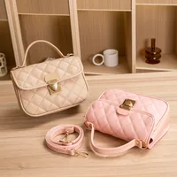 Guangzhou Bag Wholesale Hand Bag New Fashion Diamond Lattice Handbag Texture Joker Foreign Style Printing Bag main image 2