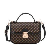 Guangzhou Bag Wholesale Hand Bag New Fashion Diamond Lattice Handbag Texture Joker Foreign Style Printing Bag main image 5