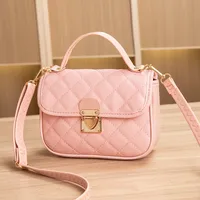 Guangzhou Bag Wholesale Hand Bag New Fashion Diamond Lattice Handbag Texture Joker Foreign Style Printing Bag sku image 3