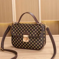 Guangzhou Bag Wholesale Hand Bag New Fashion Diamond Lattice Handbag Texture Joker Foreign Style Printing Bag sku image 9