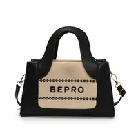Trendy Small Square Bag  Fashion Shoulder Bag Letter Printing Women's Bag New Simple Handbag  Crossbody Bag sku image 1