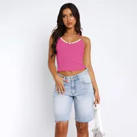 New Halter Vest  Women's Clothing Y2g Sexy Navel Bm Strap Bottoming Sleeveless Slim Top sku image 3