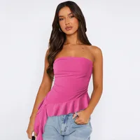 Spring And Summer  Y2g Clothes Pure Tassel Design Vest Women's High-grade Tube Top Outer Wear main image 2