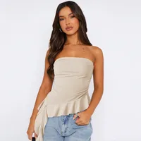 Spring And Summer  Y2g Clothes Pure Tassel Design Vest Women's High-grade Tube Top Outer Wear sku image 3