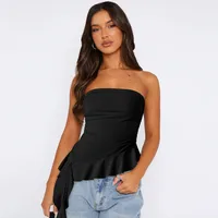 Spring And Summer  Y2g Clothes Pure Tassel Design Vest Women's High-grade Tube Top Outer Wear sku image 5