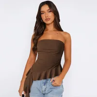 Spring And Summer  Y2g Clothes Pure Tassel Design Vest Women's High-grade Tube Top Outer Wear sku image 7