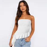 Spring And Summer  Y2g Clothes Pure Tassel Design Vest Women's High-grade Tube Top Outer Wear sku image 18