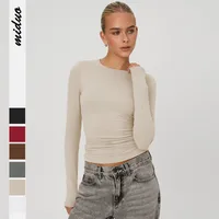 New  Naked Sense Solid Color Y2K American Shoulder T-shirt Sexy Slim-fit Spice Girl Top Women's Summer High-end Sense main image 1