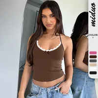 Sexy Hot Girl Women's Clothing New  Halter Bm Camisole Pure Desire Slim-fit Navel Y2g Top Summer main image 1