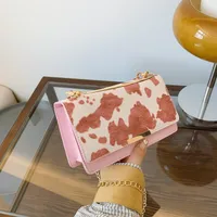 Special-Interest Design Cows Pattern Portable Women's Bag  New Simple Fashion Shoulder Messenger Bag Western Style Small Square Bag Fashion main image 2