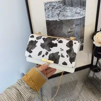 Special-Interest Design Cows Pattern Portable Women's Bag  New Simple Fashion Shoulder Messenger Bag Western Style Small Square Bag Fashion main image 3