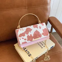 Special-Interest Design Cows Pattern Portable Women's Bag  New Simple Fashion Shoulder Messenger Bag Western Style Small Square Bag Fashion main image 4