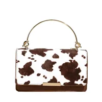 Special-Interest Design Cows Pattern Portable Women's Bag  New Simple Fashion Shoulder Messenger Bag Western Style Small Square Bag Fashion main image 6