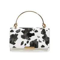 Special-Interest Design Cows Pattern Portable Women's Bag  New Simple Fashion Shoulder Messenger Bag Western Style Small Square Bag Fashion sku image 4