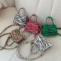 Niche Mini Crossbody Bag Female  New Fashion New Style Small Square Bag Zebra Print Textured Handbag main image 1