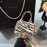 Niche Mini Crossbody Bag Female  New Fashion New Style Small Square Bag Zebra Print Textured Handbag main image 4