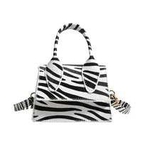 Niche Mini Crossbody Bag Female  New Fashion New Style Small Square Bag Zebra Print Textured Handbag sku image 4