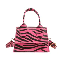 Niche Mini Crossbody Bag Female  New Fashion New Style Small Square Bag Zebra Print Textured Handbag sku image 5