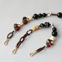 Acrylic Bead Chain Fashion Wooden Bead Bracelet Accessories Bag Shoulder Strap Crossbody Lanyard Bag Strap Mobile Phone Chain main image 2