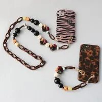 Acrylic Bead Chain Fashion Wooden Bead Bracelet Accessories Bag Shoulder Strap Crossbody Lanyard Bag Strap Mobile Phone Chain main image 4