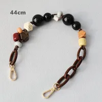 Acrylic Bead Chain Fashion Wooden Bead Bracelet Accessories Bag Shoulder Strap Crossbody Lanyard Bag Strap Mobile Phone Chain sku image 2