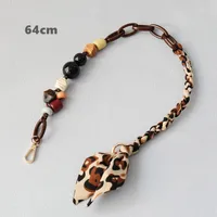 Acrylic Bead Chain Fashion Wooden Bead Bracelet Accessories Bag Shoulder Strap Crossbody Lanyard Bag Strap Mobile Phone Chain sku image 4
