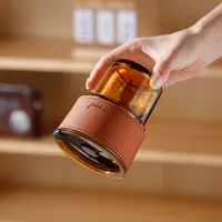 Internet Celebrity Glass Bamboo Cup Suction Tube Cup Fruit Juice Beverage Coffee Cup Promotional Gift Cup Glass Water Cup Logo Printing main image 4