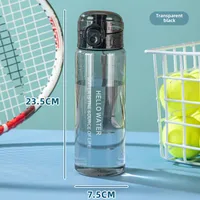 High-value Large-capacity Plastic Cup With Lifting Rope Scale Cup Student Direct Drinking Cup Outdoor Sports Cup Customization sku image 1