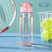 High-value Large-capacity Plastic Cup With Lifting Rope Scale Cup Student Direct Drinking Cup Outdoor Sports Cup Customization sku image 4