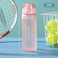 High-value Large-capacity Plastic Cup With Lifting Rope Scale Cup Student Direct Drinking Cup Outdoor Sports Cup Customization sku image 8