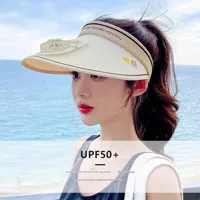 Summer New Fan Hat Sunshade Sunscreen Usb Charging Face-covering Women's Outdoor Empty Top Large Eaves Sun Hat Spot main image 1