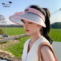 Rechargeable Fan Sun Hat Women's Summer Outdoor Travel Anti-UV Large Rim Sunshade Empty Top Sunscreen Hat main image 2
