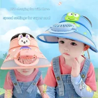 Children's Hat With Fan Summer Outdoor Anti-UV Air Top Hat Sunshade Sun Hat For Boys And Girls main image 1