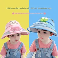 Children's Hat With Fan Summer Outdoor Anti-UV Air Top Hat Sunshade Sun Hat For Boys And Girls main image 2