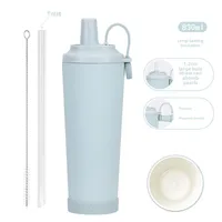 The New 830ml Ceramic Coating Liner Stainless Steel Suction Tube Cup Can Absorb Pearl Portable Magnetic Handle Thermos Cup sku image 23