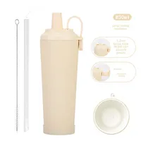 The New 830ml Ceramic Coating Liner Stainless Steel Suction Tube Cup Can Absorb Pearl Portable Magnetic Handle Thermos Cup sku image 25